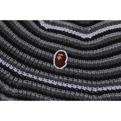 APE HEAD ONE POINT STRIPE KNIT HAT MENS